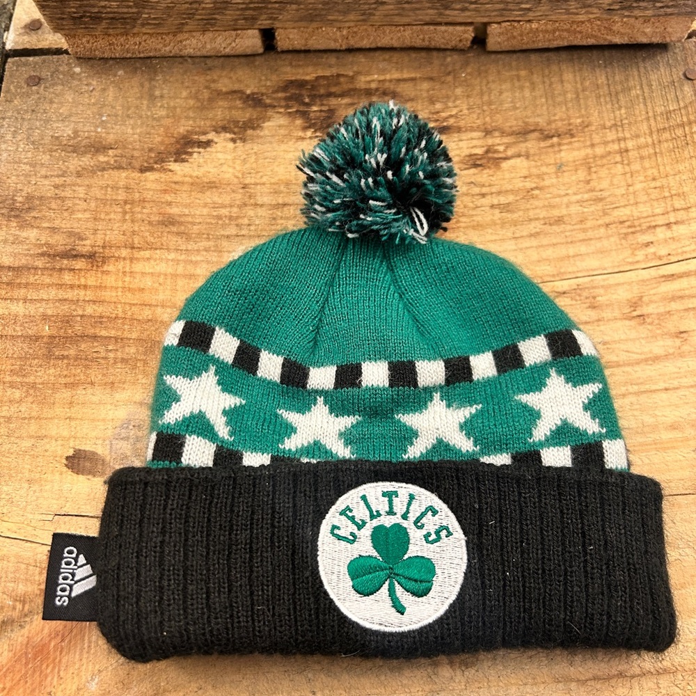Boston Celtics Adidas infant pom beanie